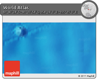Physical 3D Map of the Area around 41° 25' 39" S, 154° 46' 30" E