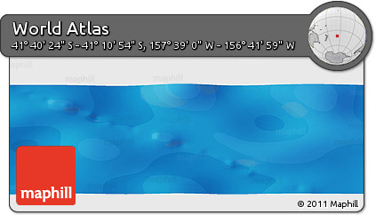 Political Panoramic Map of the Area around 41° 25' 39" S, 157° 10' 30" W