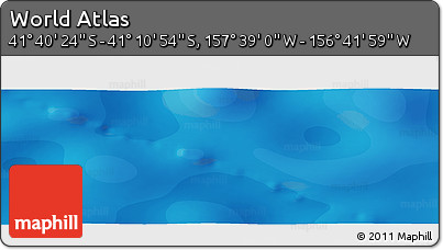 Political Panoramic Map of the Area around 41° 25' 39" S, 157° 10' 30" W