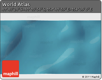 Satellite 3D Map of the Area around 41° 25' 39" S, 158° 10' 30" E
