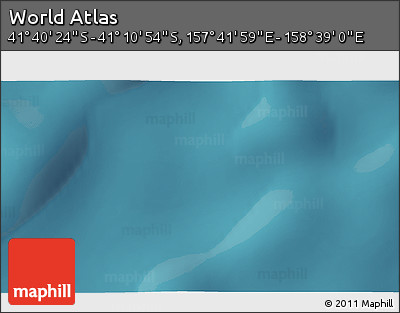 Satellite 3D Map of the Area around 41° 25' 39" S, 158° 10' 30" E