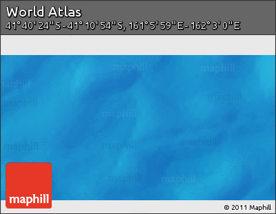 Physical 3D Map of the Area around 41° 25' 39" S, 161° 34' 29" E