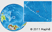 Physical Location Map of the area around 41° 25' 39" S, 162° 16' 30" W