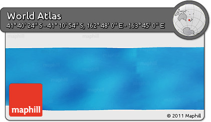 Physical Panoramic Map of the Area around 41° 25' 39" S, 163° 16' 30" E