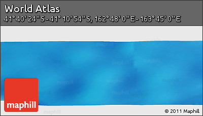 Physical Panoramic Map of the Area around 41° 25' 39" S, 163° 16' 30" E