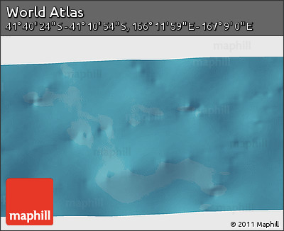 Satellite 3D Map of the Area around 41° 25' 39" S, 166° 40' 30" E