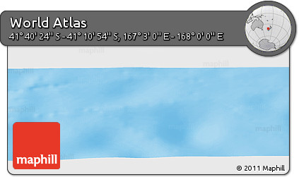 Physical Panoramic Map of the Area around 41° 25' 39" S, 167° 31' 30" E