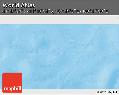 Physical 3D Map of the Area around 41° 25' 39" S, 169° 13' 29" E