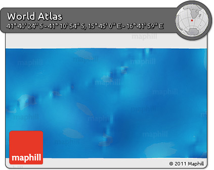 Physical 3D Map of the Area around 41° 25' 39" S, 16° 13' 30" E