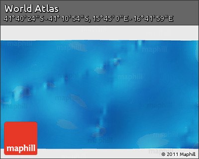 Physical 3D Map of the Area around 41° 25' 39" S, 16° 13' 30" E