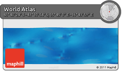 Physical Panoramic Map of the Area around 41° 25' 39" S, 16° 13' 30" E