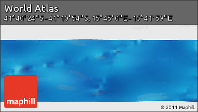 Physical Panoramic Map of the Area around 41° 25' 39" S, 16° 13' 30" E