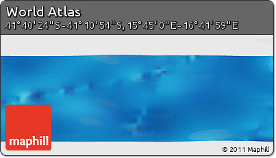Physical Panoramic Map of the Area around 41° 25' 39" S, 16° 13' 30" E