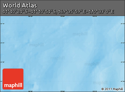 Political Map of the Area around 41° 25' 39" S, 170° 4' 29" E