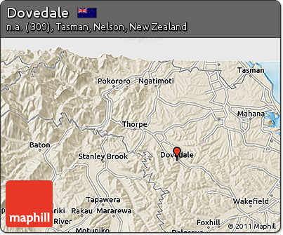 Shaded Relief 3D Map of Dovedale