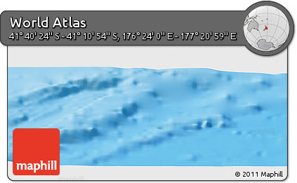 Physical Panoramic Map of the Area around 41° 25' 39" S, 176° 52' 30" E