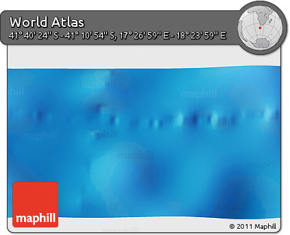 Physical 3D Map of the Area around 41° 25' 39" S, 17° 55' 29" E