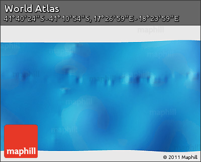 Physical 3D Map of the Area around 41° 25' 39" S, 17° 55' 29" E