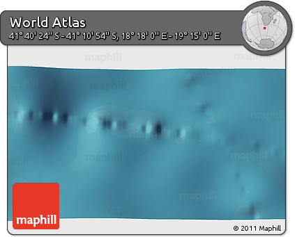 Satellite 3D Map of the Area around 41° 25' 39" S, 18° 46' 29" E