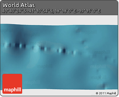 Satellite 3D Map of the Area around 41° 25' 39" S, 18° 46' 29" E