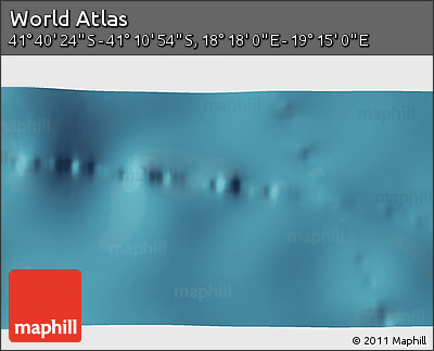 Satellite 3D Map of the Area around 41° 25' 39" S, 18° 46' 29" E