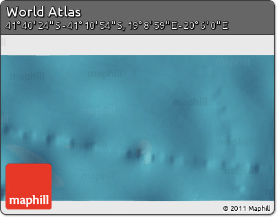 Satellite 3D Map of the Area around 41° 25' 39" S, 19° 37' 30" E