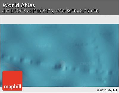 Satellite 3D Map of the Area around 41° 25' 39" S, 19° 37' 30" E