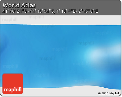 Physical 3D Map of the Area around 41° 25' 39" S, 1° 46' 29" E