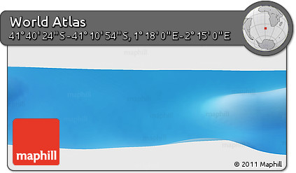 Physical Panoramic Map of the Area around 41° 25' 39" S, 1° 46' 29" E