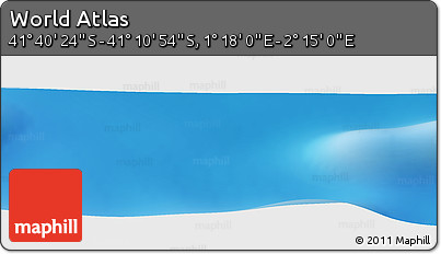 Physical Panoramic Map of the Area around 41° 25' 39" S, 1° 46' 29" E