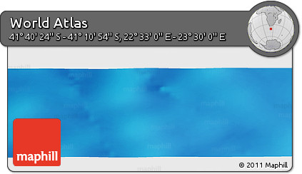 Physical Panoramic Map of the Area around 41° 25' 39" S, 23° 1' 29" E