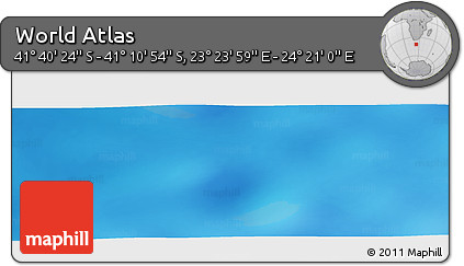 Physical Panoramic Map of the Area around 41° 25' 39" S, 23° 52' 30" E