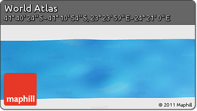 Physical Panoramic Map of the Area around 41° 25' 39" S, 23° 52' 30" E