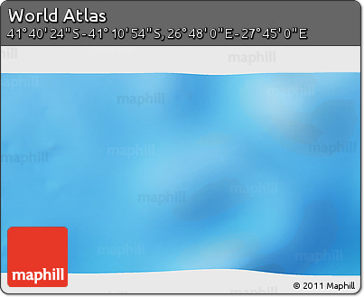 Physical 3D Map of the Area around 41° 25' 39" S, 27° 16' 29" E