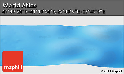 Physical Panoramic Map of the Area around 41° 25' 39" S, 27° 16' 29" E