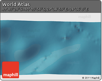 Satellite 3D Map of the Area around 41° 25' 39" S, 28° 7' 30" E