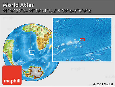 Physical Location Map of the Area around 41° 25' 39" S, 2° 37' 30" E