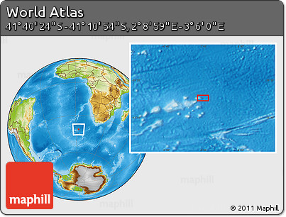 Physical Location Map of the Area around 41° 25' 39" S, 2° 37' 30" E