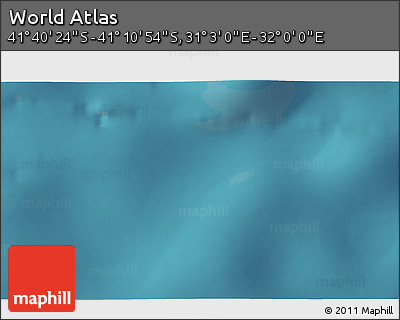 Satellite 3D Map of the Area around 41° 25' 39" S, 31° 31' 29" E