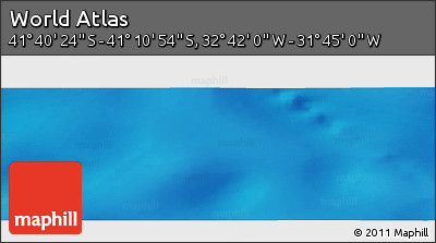 Physical Panoramic Map of the Area around 41° 25' 39" S, 32° 13' 30" W
