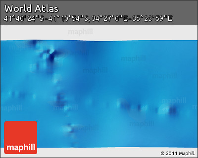 Physical 3D Map of the Area around 41° 25' 39" S, 34° 55' 29" E