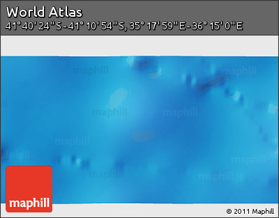 Physical 3D Map of the Area around 41° 25' 39" S, 35° 46' 29" E