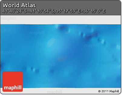 Physical 3D Map of the Area around 41° 25' 39" S, 35° 46' 29" E