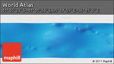 Physical Panoramic Map of the Area around 41° 25' 39" S, 35° 46' 29" E