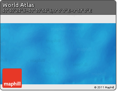 Physical 3D Map of the Area around 41° 25' 39" S, 3° 28' 30" E