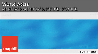 Physical Panoramic Map of the Area around 41° 25' 39" S, 3° 28' 30" E