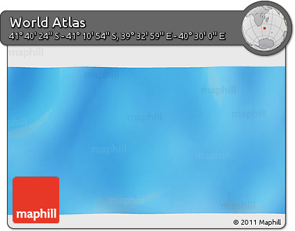Physical 3D Map of the Area around 41° 25' 39" S, 40° 1' 29" E