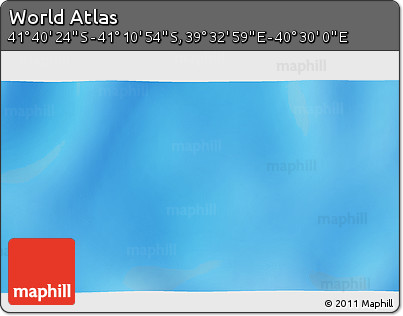 Physical 3D Map of the Area around 41° 25' 39" S, 40° 1' 29" E