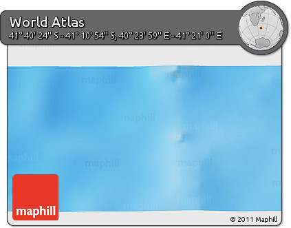 Physical 3D Map of the Area around 41° 25' 39" S, 40° 52' 30" E