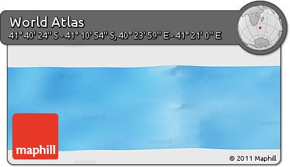 Physical Panoramic Map of the Area around 41° 25' 39" S, 40° 52' 30" E